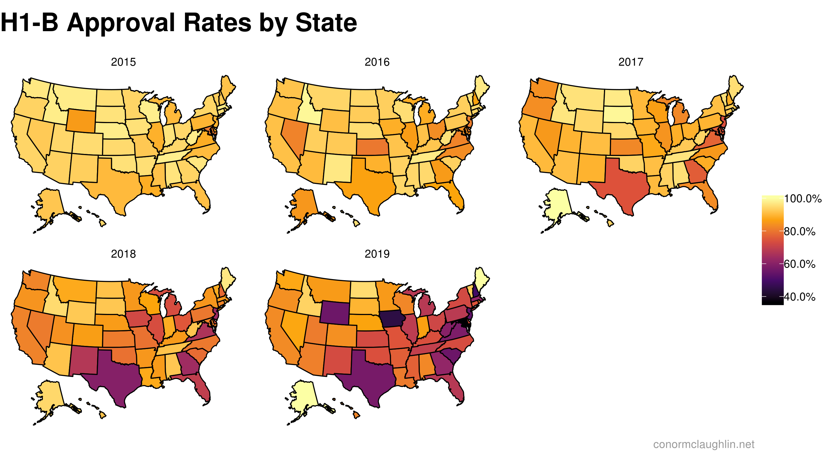 H1-B Approval Map