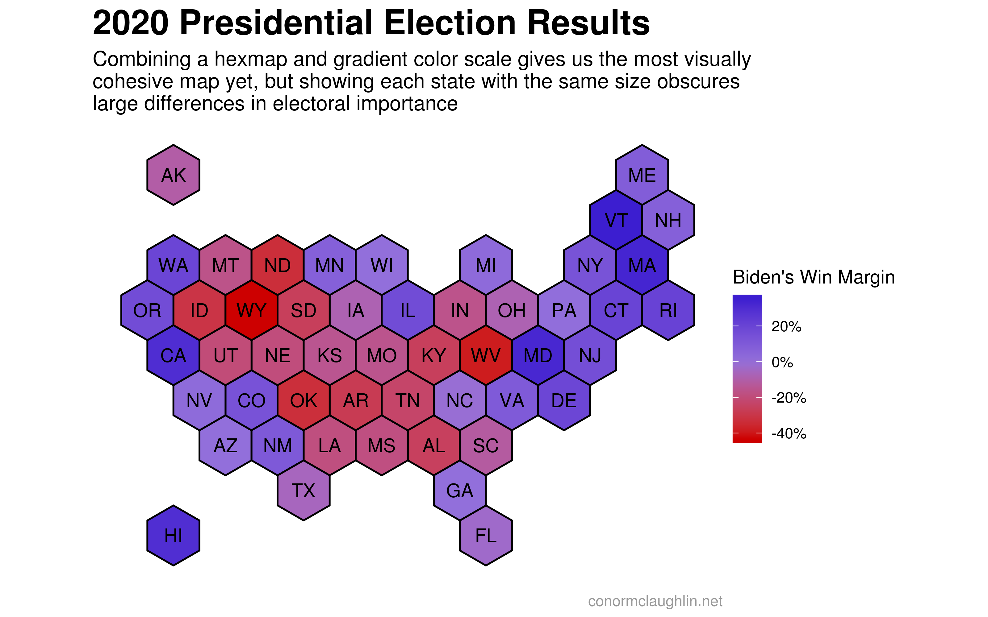 Hex Map of Purple States