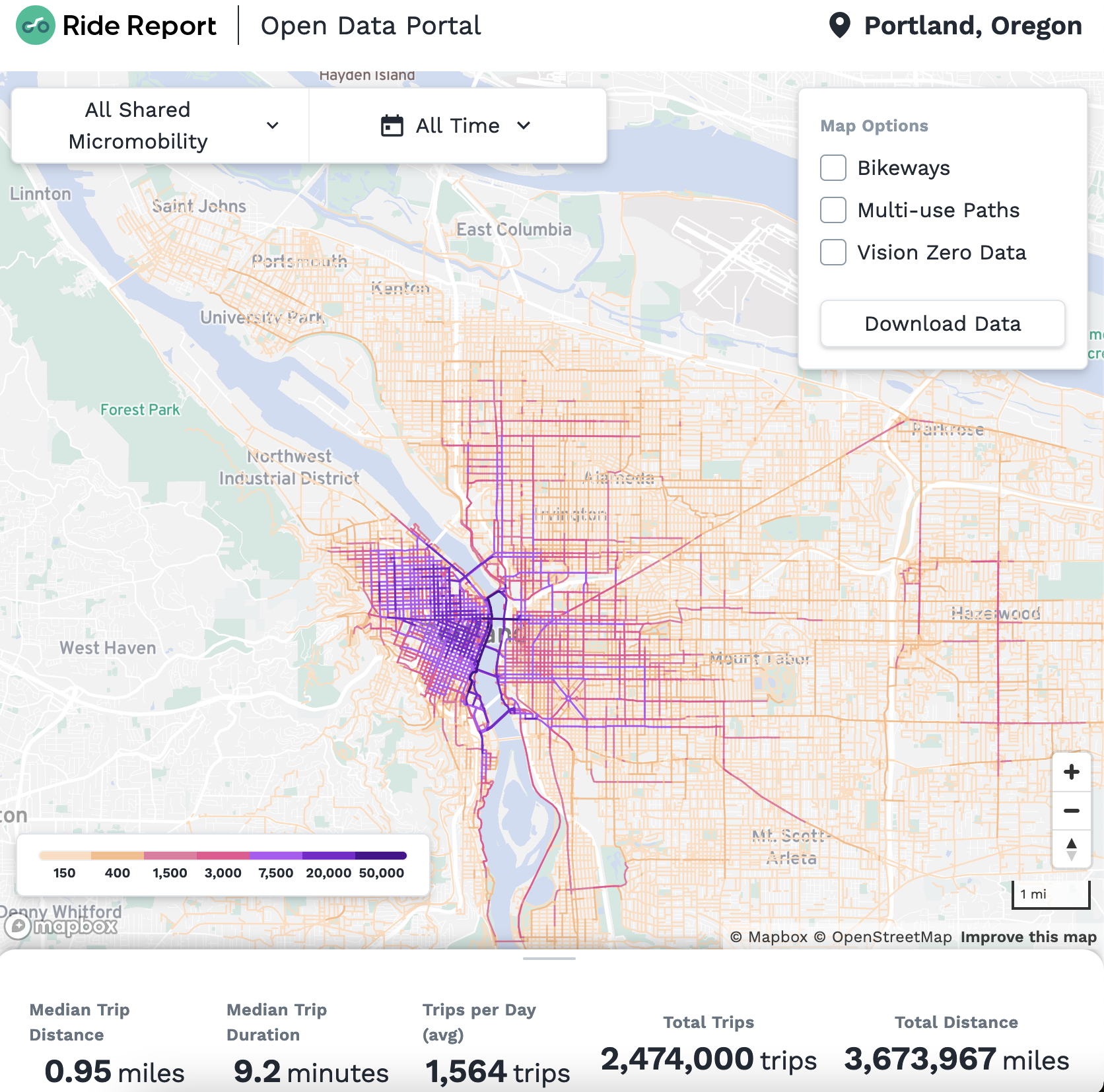 PBOT Ride Report: Open Data Portland