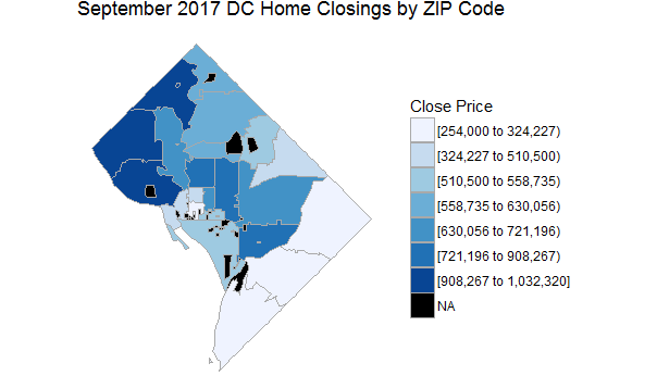 Choropleth Closing Prices by ZIP Code