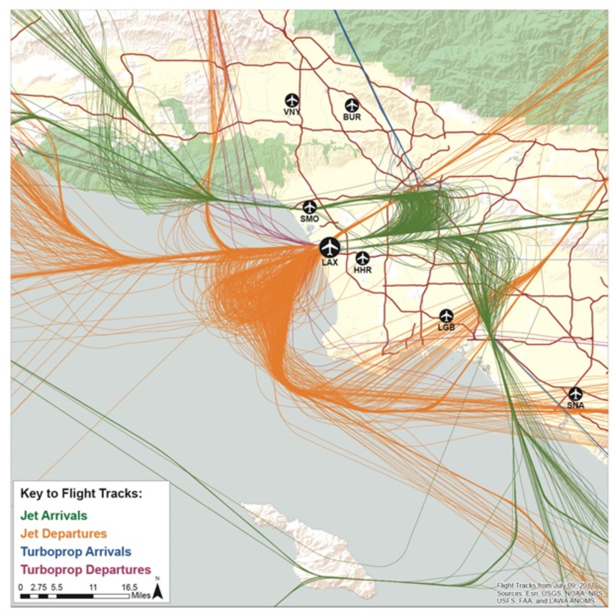 LAX Westerly Operations Flow Map