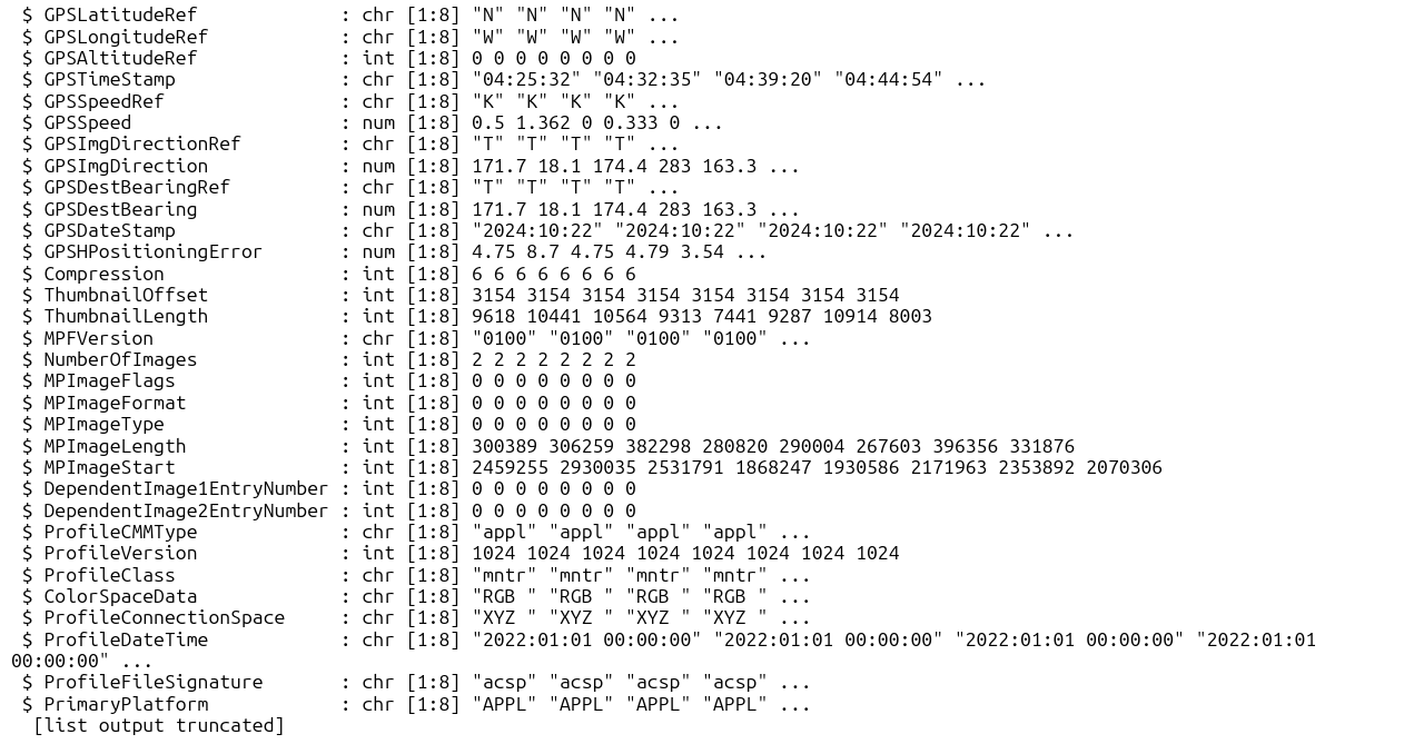 EXIF Data Part 2