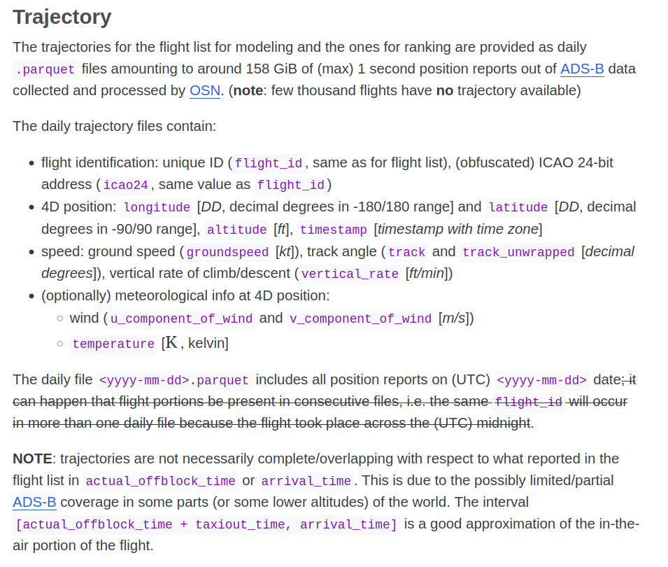 Trajectory Description